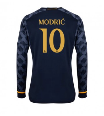 Real Madrid Luka Modric #10 Replika Udebanetrøje 2023-24 Langærmet